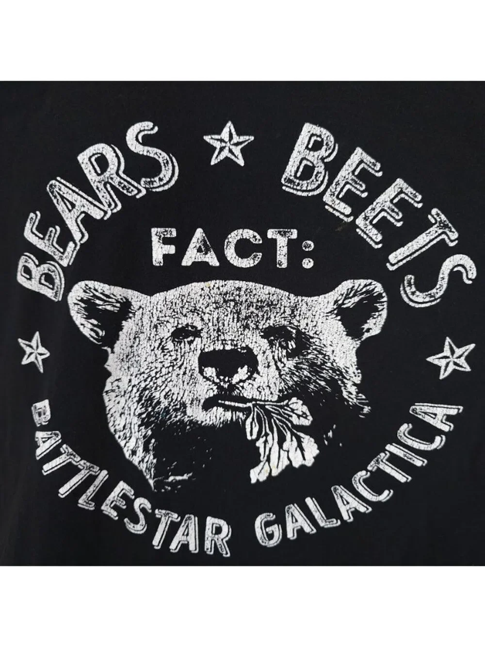 Bears Beets Battlestar Galactica T Shirt Mens Size XL Black The Office TV Series